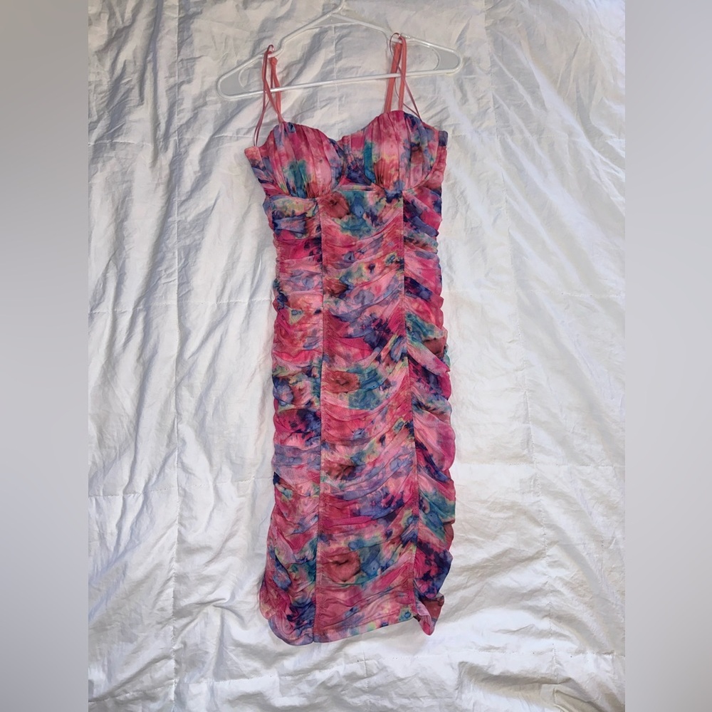 Cotton candy bodycon dress